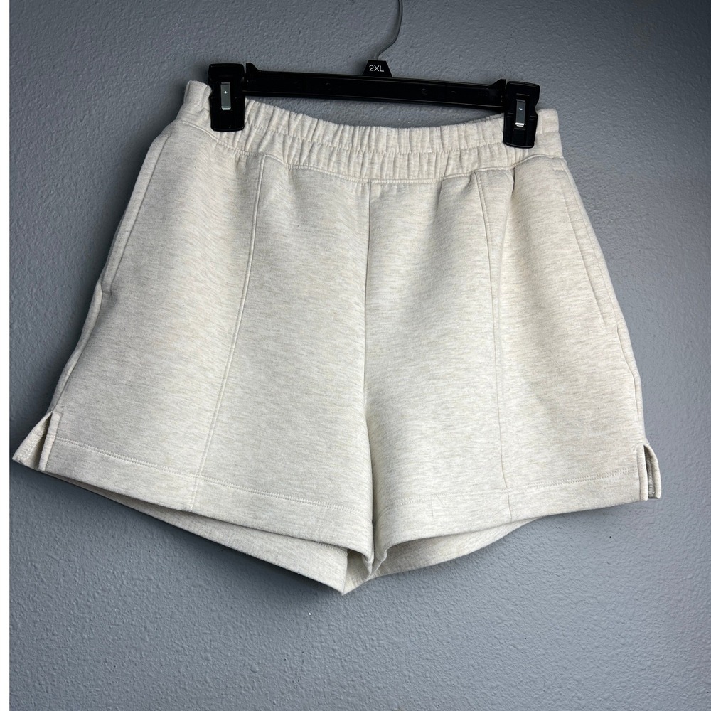 Old Navy Active Bounce Fleece High Rise Shorts Oatmeal Heather 894156-06-1 Small